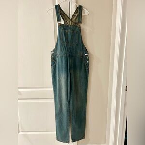 NWT Love Moda Vintage Blue Denim Overalls Size Large